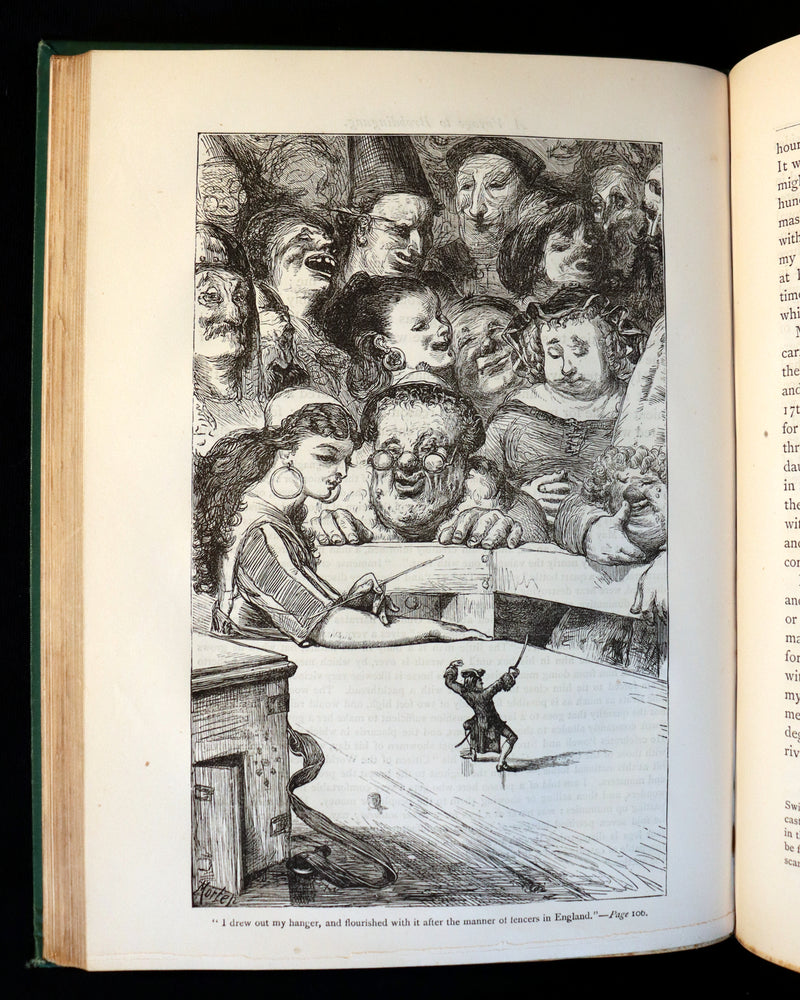 1884 Rare Victorian Book - GULLIVER's Travels Into Several Remote Nations of the World illustrated by Thomas Morten.