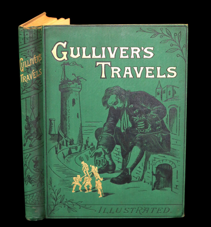 1884 Rare Victorian Book - GULLIVER's Travels Into Several Remote Nations of the World illustrated by Thomas Morten.