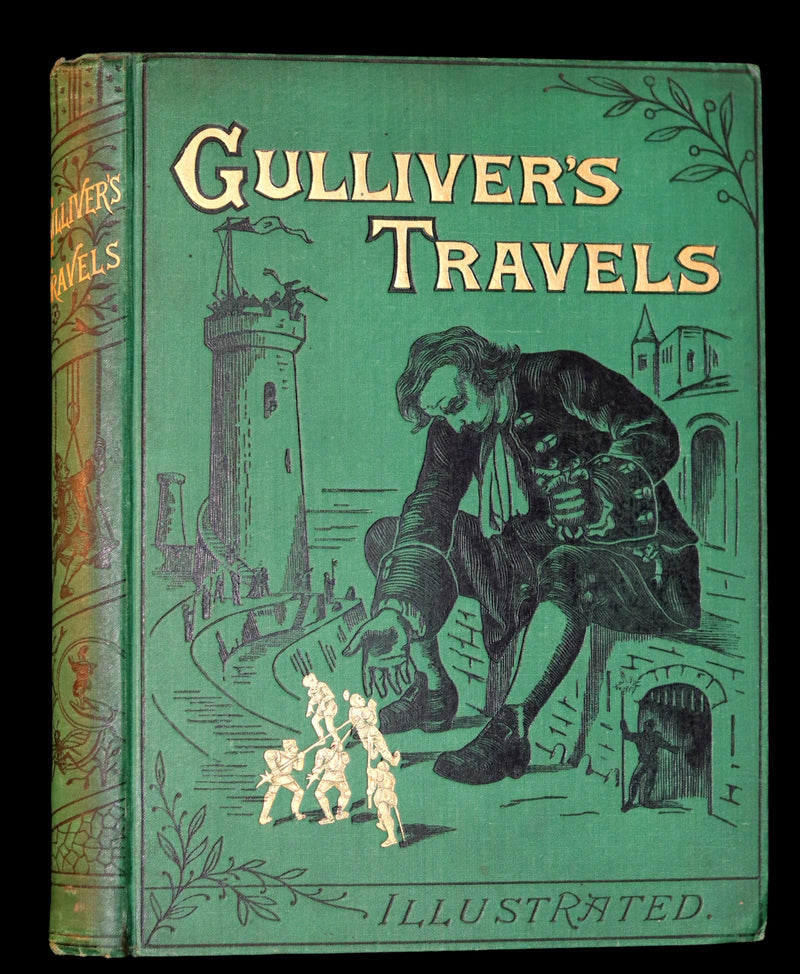 1884 Rare Victorian Book - GULLIVER's Travels Into Several Remote Nations of the World illustrated by Thomas Morten.