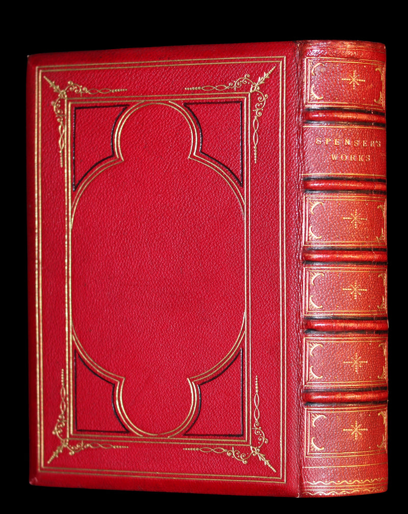 1869 Rare Book in a beautiful BINDING ~ The FAERIE QUEENE & The Complete Works of Edmund SPENSER.