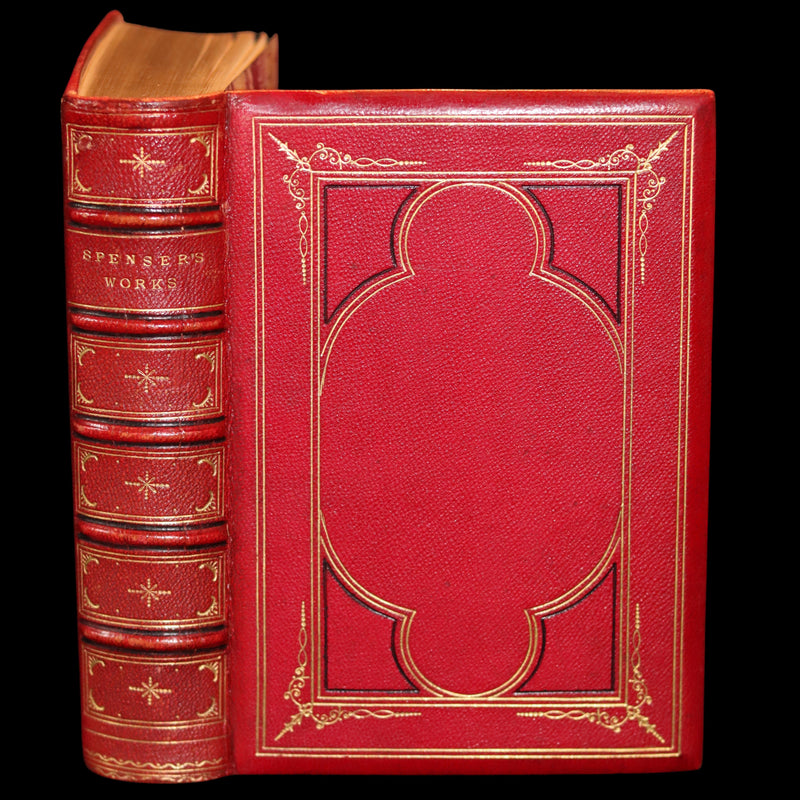 1869 Rare Book in a beautiful BINDING ~ The FAERIE QUEENE & The Complete Works of Edmund SPENSER.