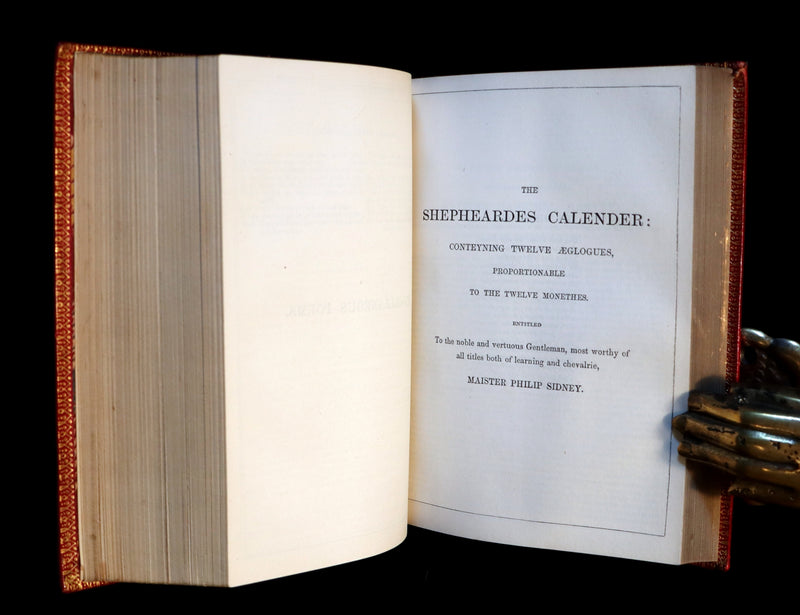 1869 Rare Book in a beautiful BINDING ~ The FAERIE QUEENE & The Complete Works of Edmund SPENSER.
