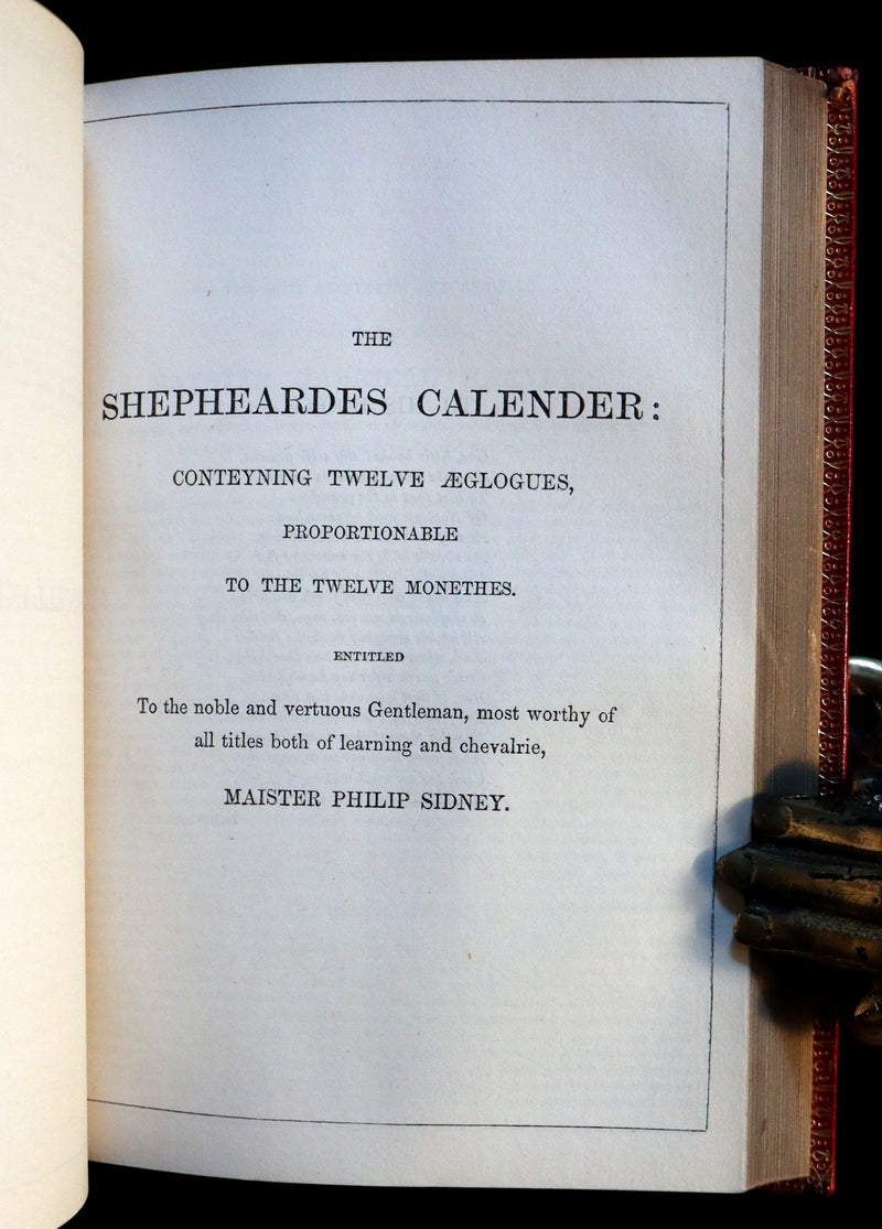 1869 Rare Book in a beautiful BINDING ~ The FAERIE QUEENE & The Complete Works of Edmund SPENSER.