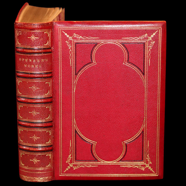 1869 Rare Book in a beautiful BINDING ~ The FAERIE QUEENE & The Complete Works of Edmund SPENSER.