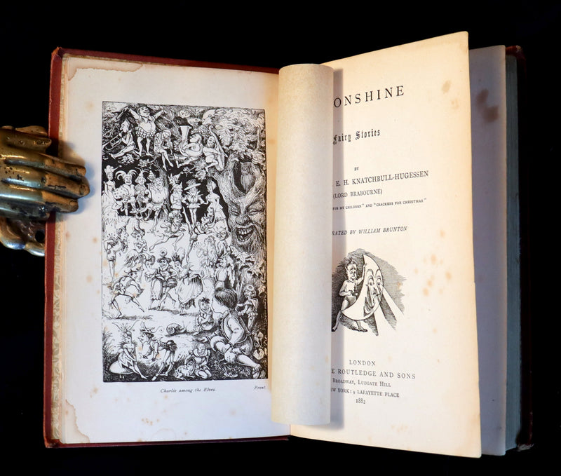1882 Scare Book - Moonshine Fairy Stories Illustrated by William Brunton. First Edition.