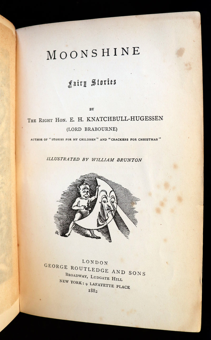 1882 Scare Book - Moonshine Fairy Stories Illustrated by William Brunton. First Edition.