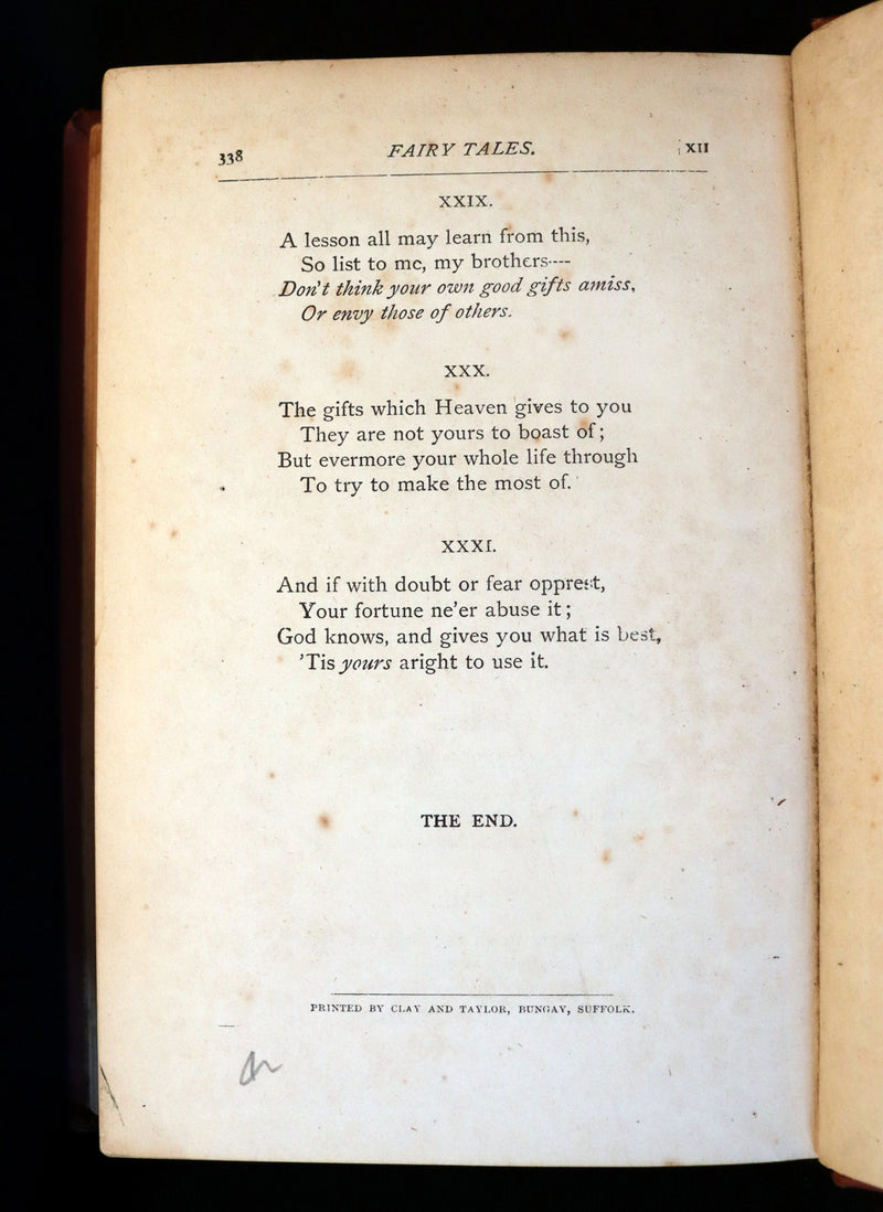 1882 Scare Book - Moonshine Fairy Stories Illustrated by William Brunton. First Edition.