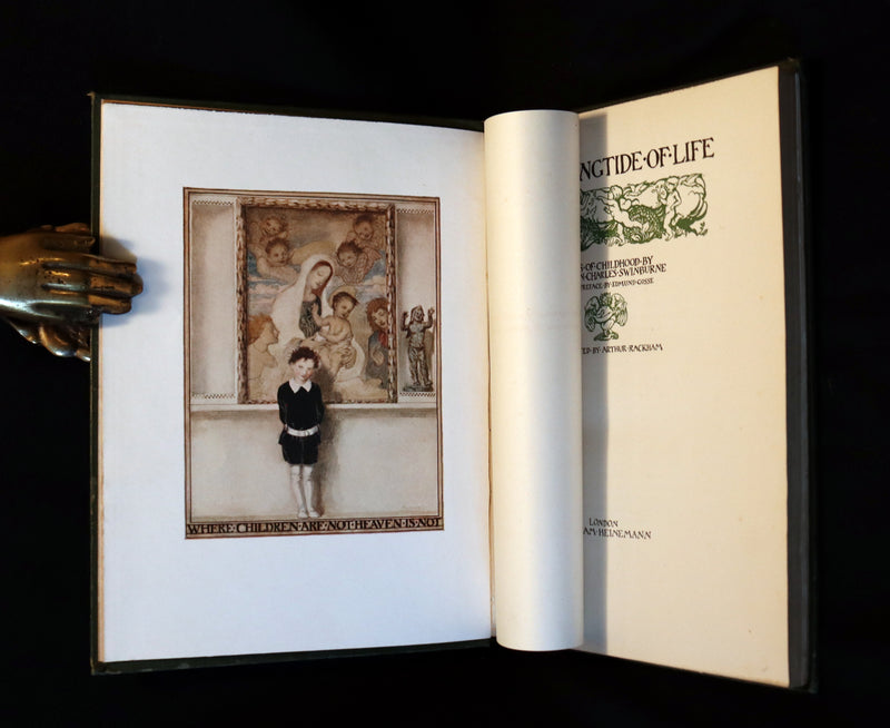 1918 Rare First Edition - The Springtide of Life by Swinburne illustrated by Arthur Rackham.