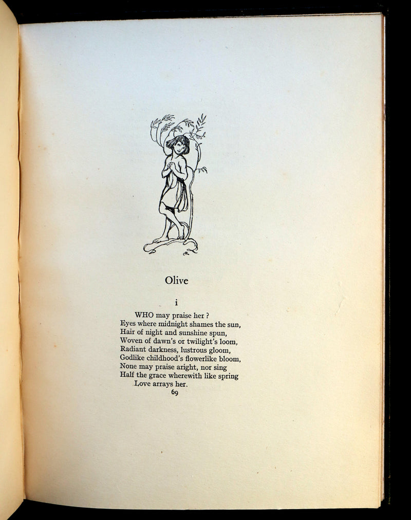1918 Rare First Edition - The Springtide of Life by Swinburne illustrated by Arthur Rackham.