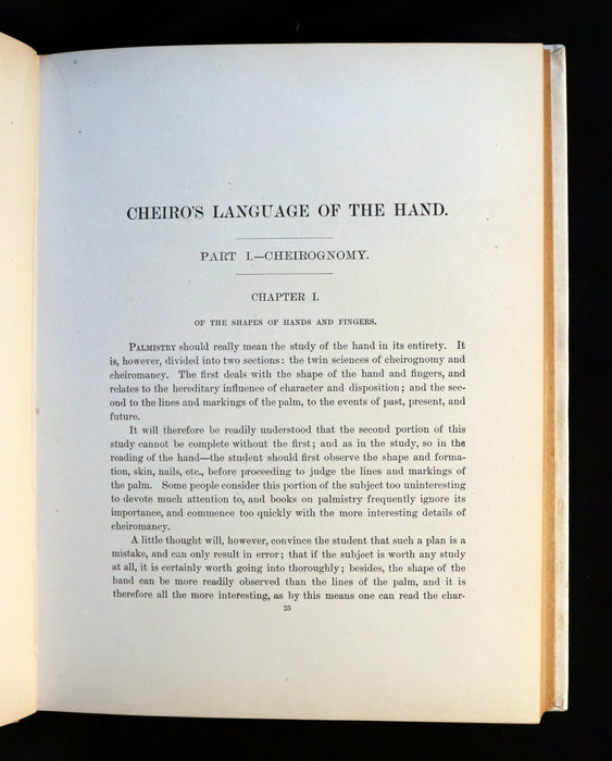 1900 Rare PALMISTRY Book - CHEIRO'S LANGUAGE OF THE HAND with reproductions of Famous Hands.