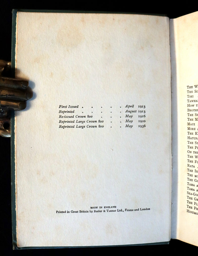 1936 Scarce Book - MAORILAND FAIRY TALES by Edith Howes - New Zealand Maori Tales.