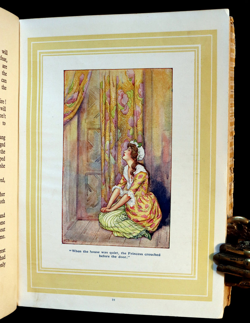 1930 Scarce Book - GRIMM's FAIRY Tales with 24 Colour Plates By Harry G. Theaker.