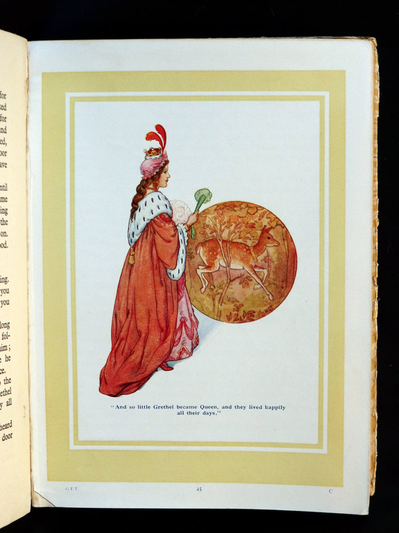 1930 Scarce Book - GRIMM's FAIRY Tales with 24 Colour Plates By Harry G. Theaker.