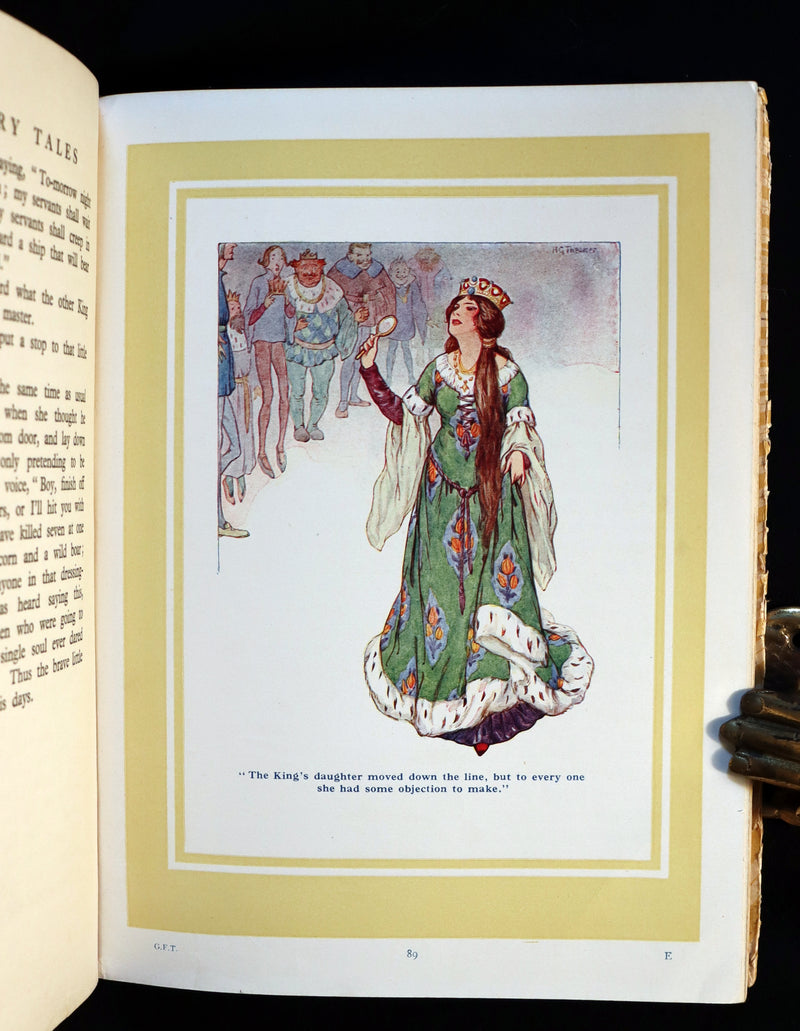 1930 Scarce Book - GRIMM's FAIRY Tales with 24 Colour Plates By Harry G. Theaker.