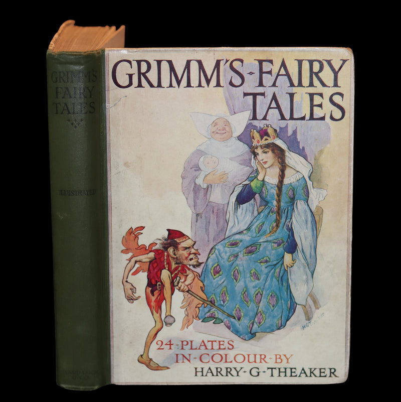 1930 Scarce Book - GRIMM's FAIRY Tales with 24 Colour Plates By Harry G. Theaker.