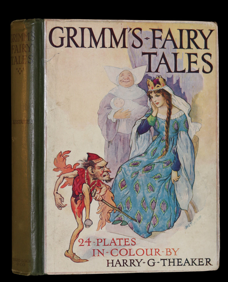 1930 Scarce Book - GRIMM's FAIRY Tales with 24 Colour Plates By Harry G. Theaker.