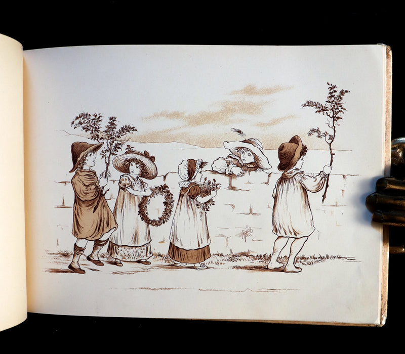 1883 Scarce Victorian Book -  Pictures from the Poets illustrated by T. Pym (Clara Creed). First Edition.