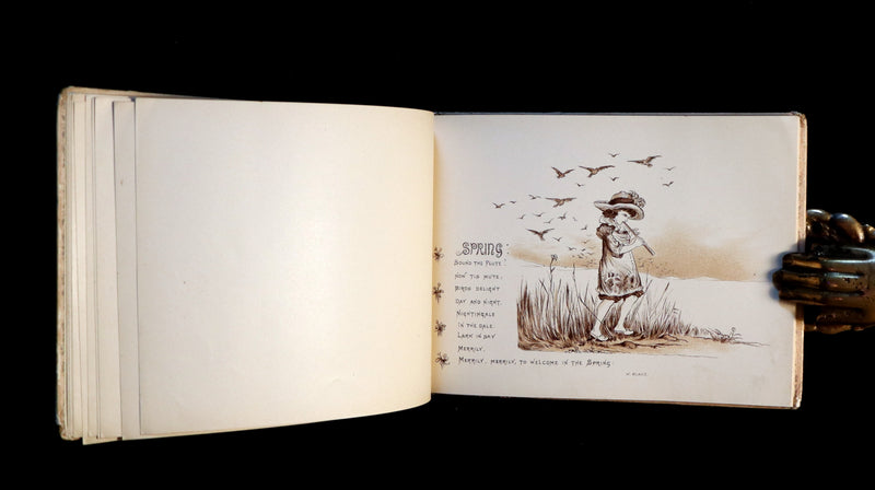 1883 Scarce Victorian Book -  Pictures from the Poets illustrated by T. Pym (Clara Creed). First Edition.