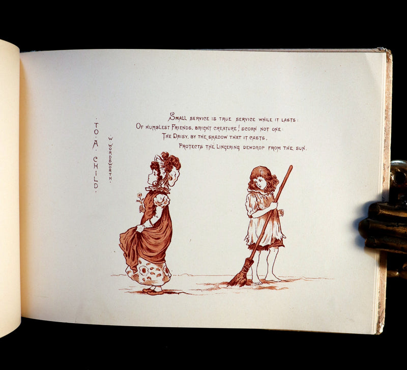 1883 Scarce Victorian Book -  Pictures from the Poets illustrated by T. Pym (Clara Creed). First Edition.