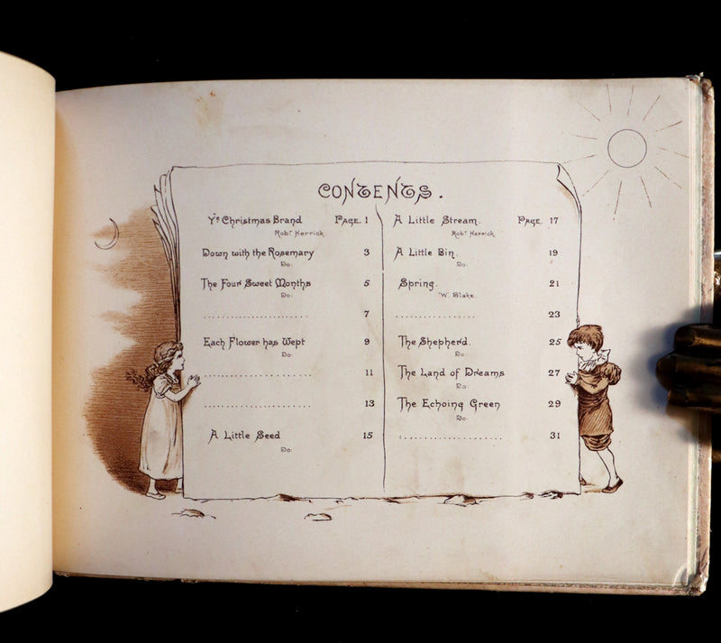 1883 Scarce Victorian Book -  Pictures from the Poets illustrated by T. Pym (Clara Creed). First Edition.