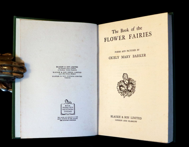 1940 Rare Book - THE BOOK OF THE FLOWER FAIRIES by Cicely Mary Barker.