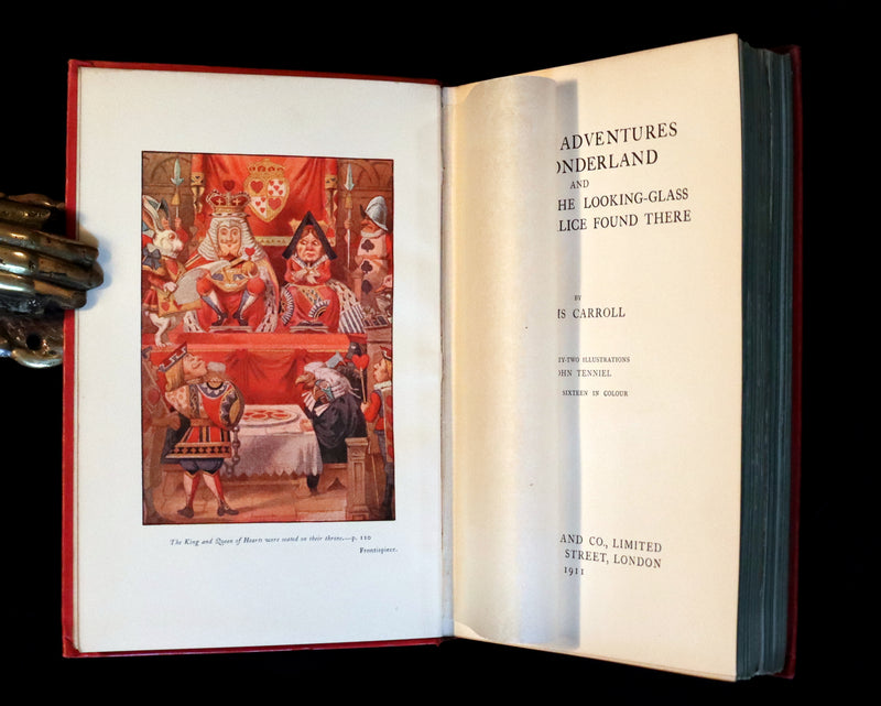 1911 Scarce First COLOR illustrated Edition - Alice's Adventures in Wonderland & Through the Looking-Glass.