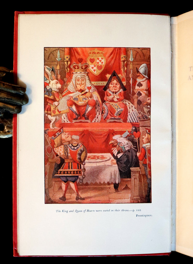 1911 Scarce First COLOR illustrated Edition - Alice's Adventures in Wonderland & Through the Looking-Glass.