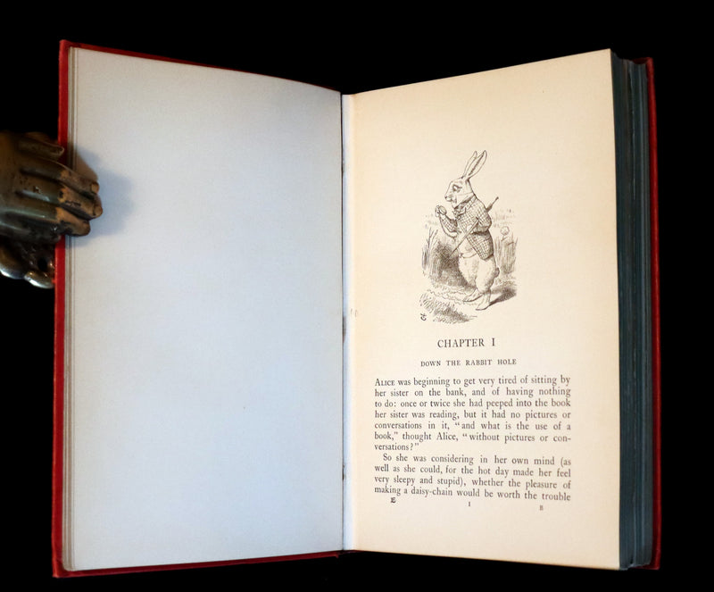 1911 Scarce First COLOR illustrated Edition - Alice's Adventures in Wonderland & Through the Looking-Glass.