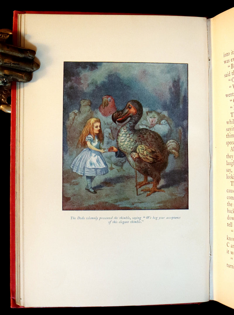 1911 Scarce First COLOR illustrated Edition - Alice's Adventures in Wonderland & Through the Looking-Glass.