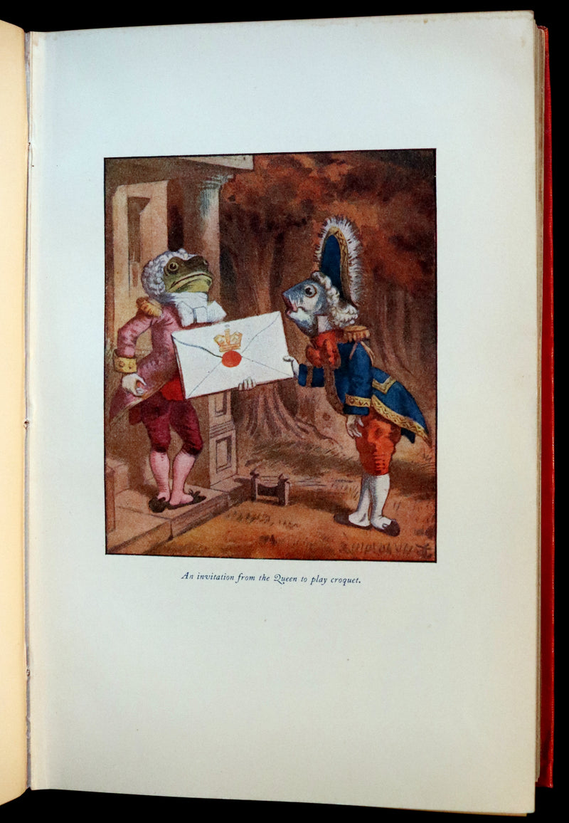 1911 Scarce First COLOR illustrated Edition - Alice's Adventures in Wonderland & Through the Looking-Glass.