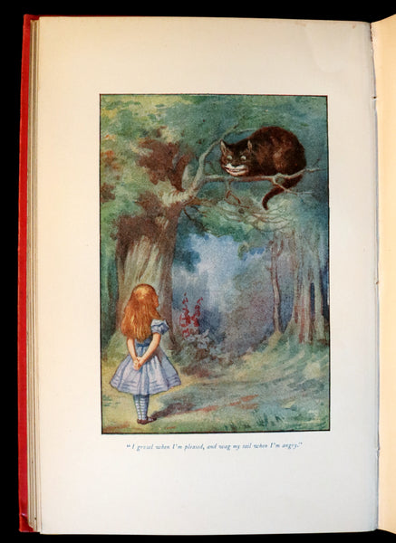 1911 Scarce First COLOR illustrated Edition - Alice's Adventures in Wonderland & Through the Looking-Glass.