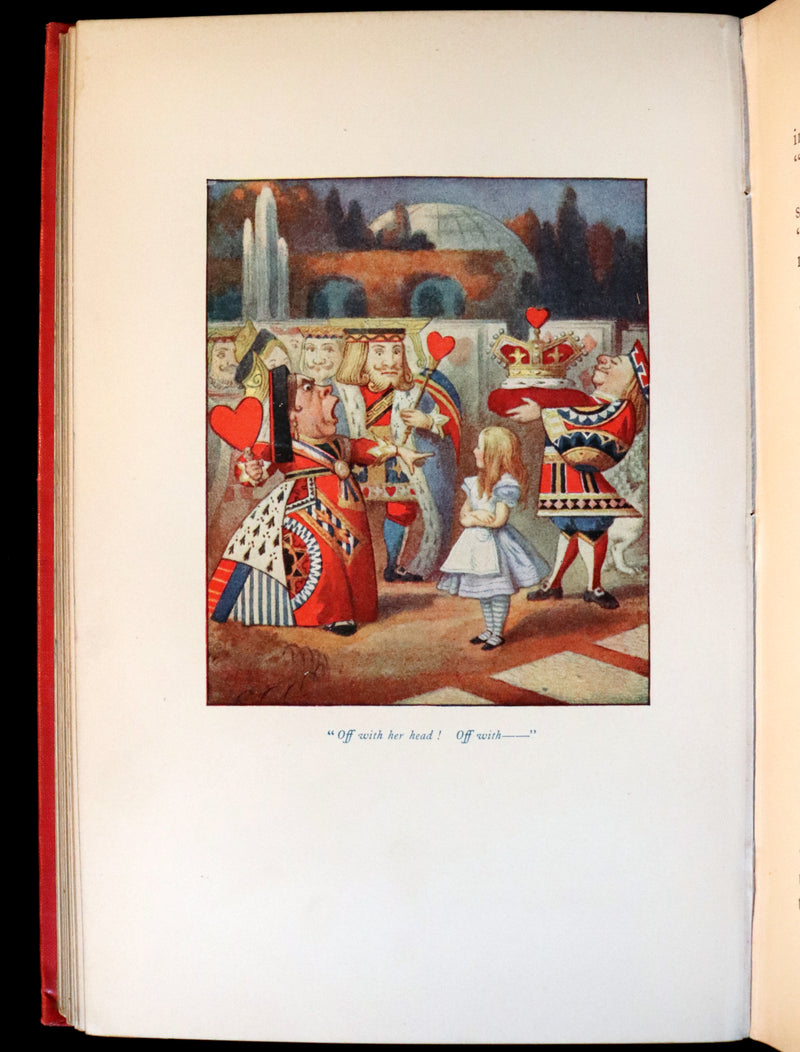 1911 Scarce First COLOR illustrated Edition - Alice's Adventures in Wonderland & Through the Looking-Glass.