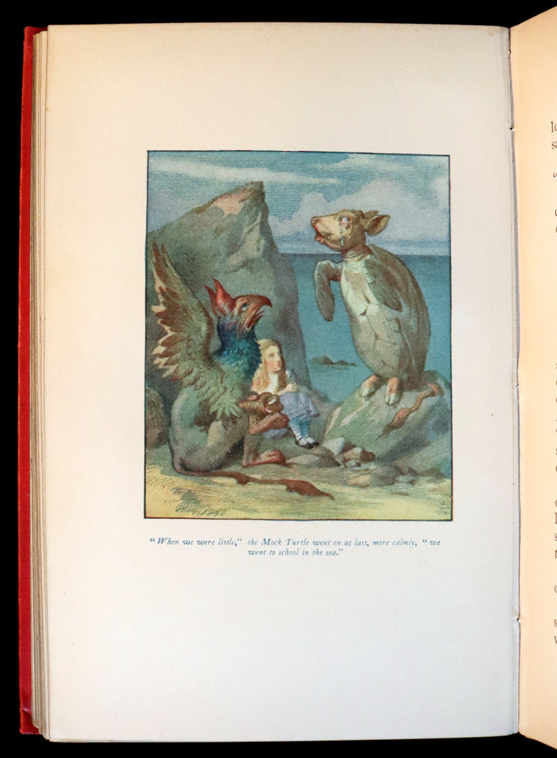 1911 Scarce First COLOR illustrated Edition - Alice's Adventures in Wonderland & Through the Looking-Glass.