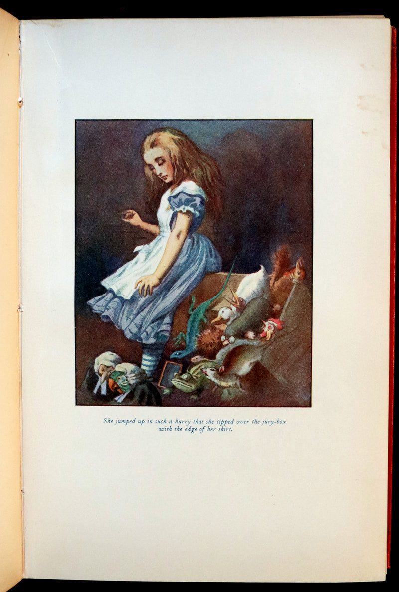 1911 Scarce First COLOR illustrated Edition - Alice's Adventures in Wonderland & Through the Looking-Glass.