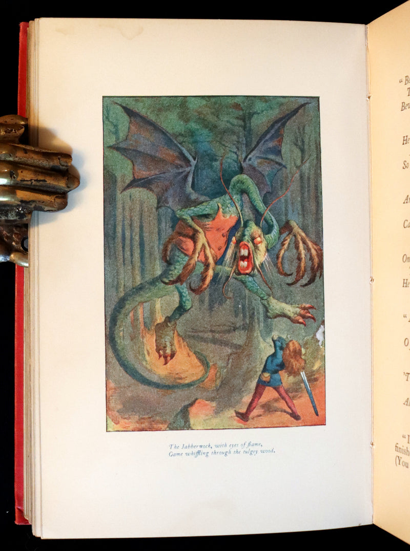 1911 Scarce First COLOR illustrated Edition - Alice's Adventures in Wonderland & Through the Looking-Glass.