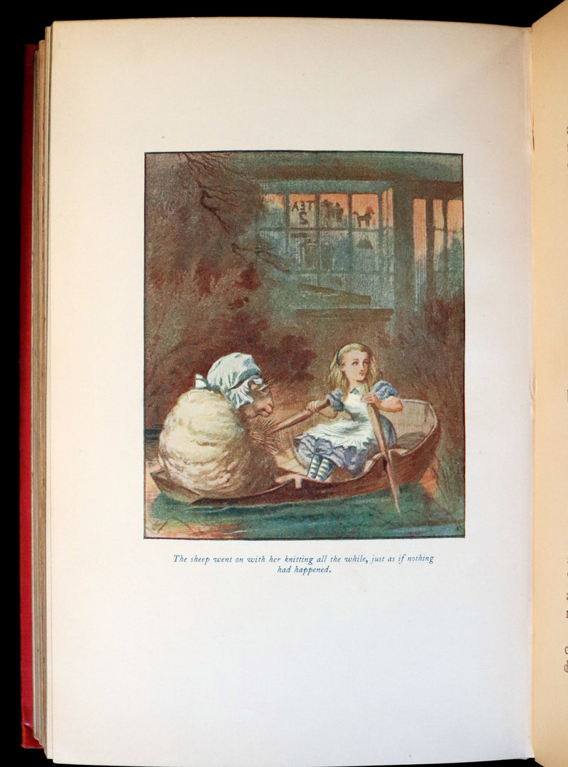 1911 Scarce First COLOR illustrated Edition - Alice's Adventures in Wonderland & Through the Looking-Glass.