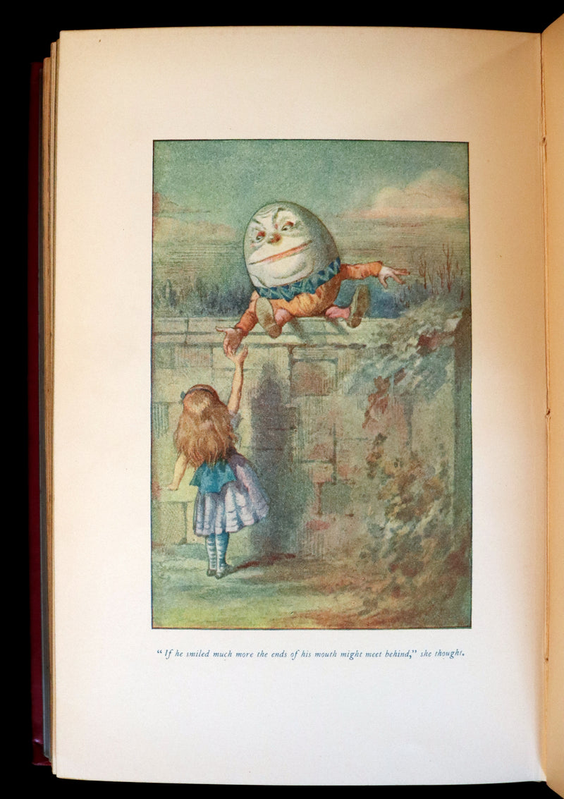 1911 Scarce First COLOR illustrated Edition - Alice's Adventures in Wonderland & Through the Looking-Glass.