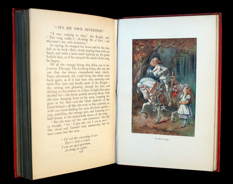 1911 Scarce First COLOR illustrated Edition - Alice's Adventures in Wonderland & Through the Looking-Glass.