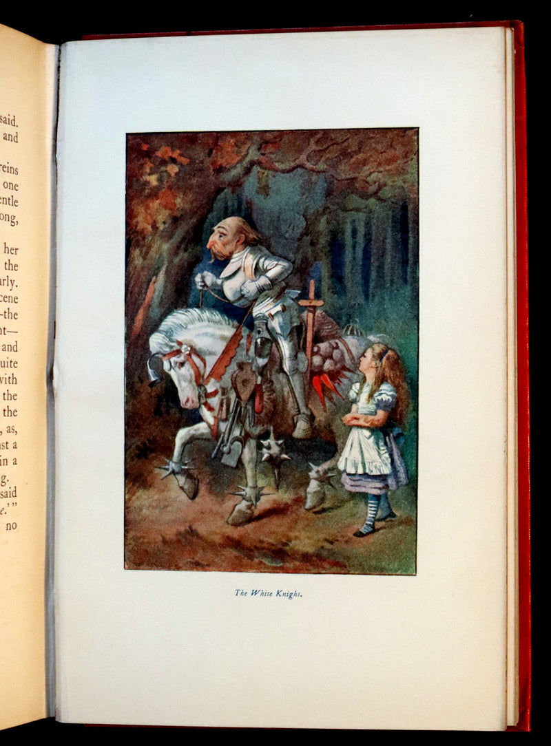 1911 Scarce First COLOR illustrated Edition - Alice's Adventures in Wonderland & Through the Looking-Glass.