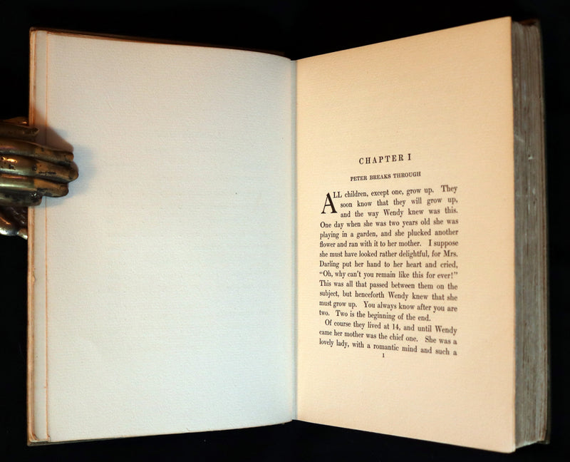 1911 Rare PETER PAN First Edition - PETER and WENDY by James Matthew Barrie illustrated by F.D. Bedford.