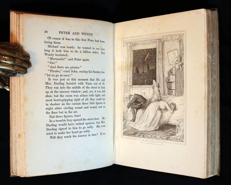 1911 Rare PETER PAN First Edition - PETER and WENDY by James Matthew Barrie illustrated by F.D. Bedford.