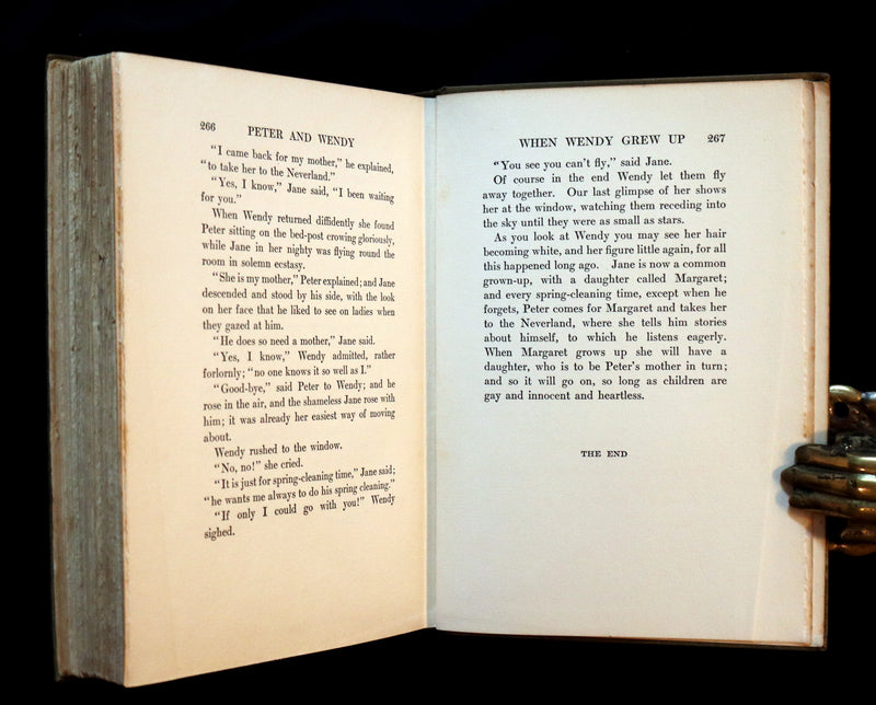 1911 Rare PETER PAN First Edition - PETER and WENDY by James Matthew Barrie illustrated by F.D. Bedford.