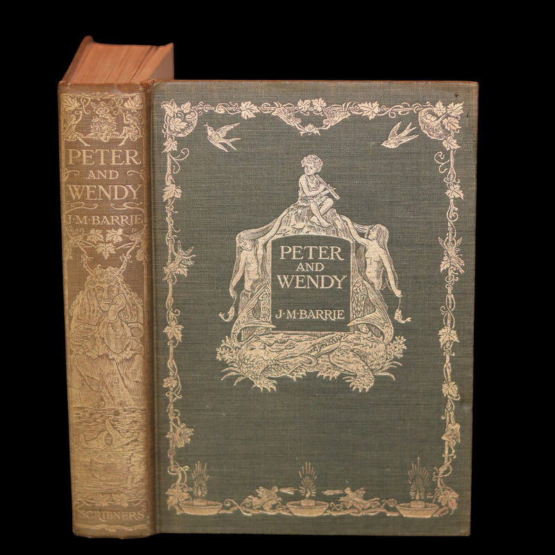 1911 Rare PETER PAN First Edition - PETER and WENDY by James Matthew Barrie illustrated by F.D. Bedford.