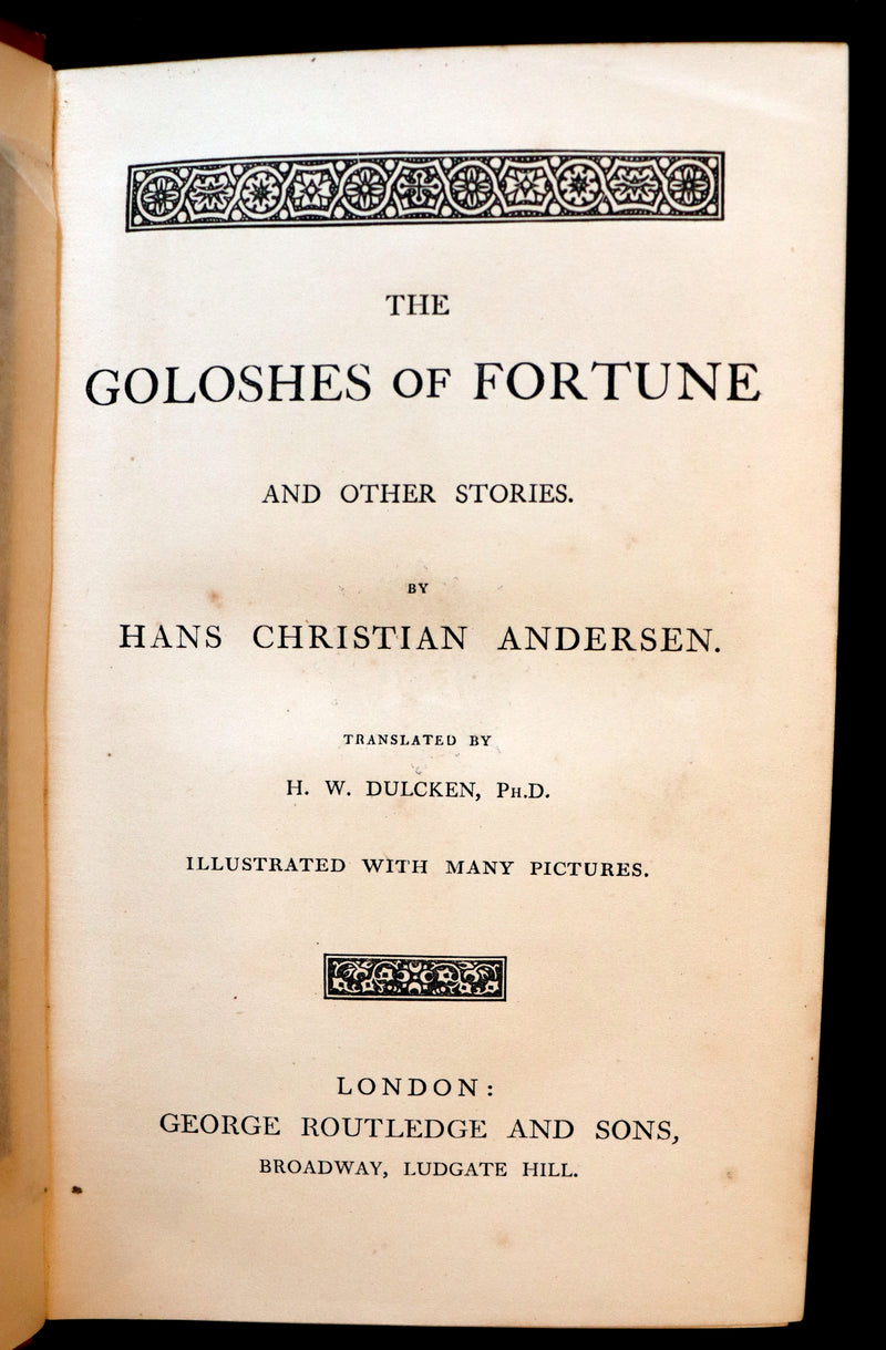 1890 Scarce Victorian Edition - Andersen's GOLOSHES of FORTUNE and SNOW QUEEN.