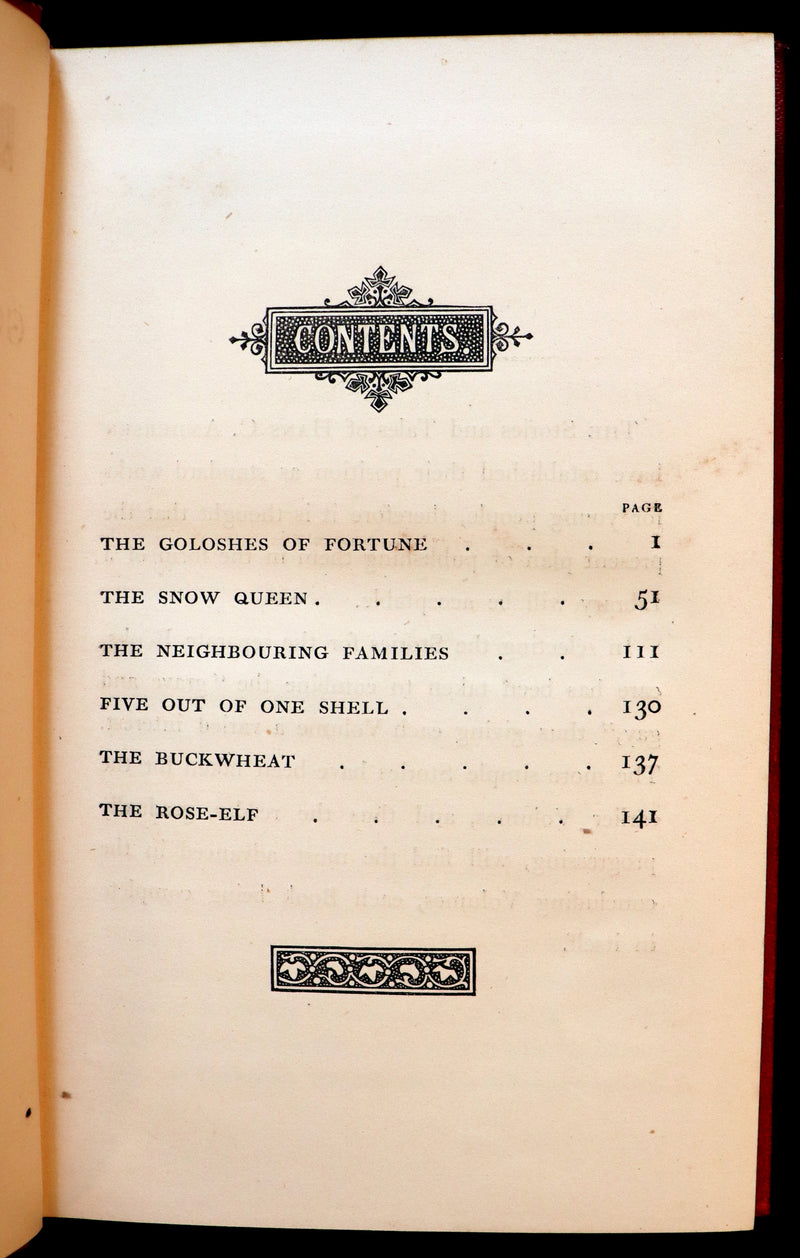 1890 Scarce Victorian Edition - Andersen's GOLOSHES of FORTUNE and SNOW QUEEN.