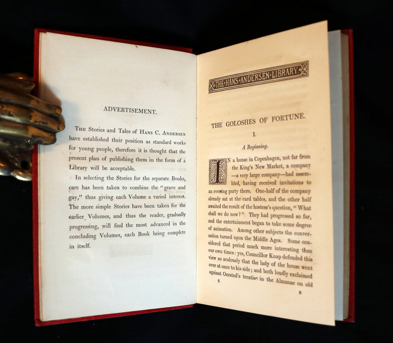 1890 Scarce Victorian Edition - Andersen's GOLOSHES of FORTUNE and SNOW QUEEN.
