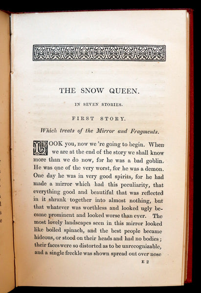 1890 Scarce Victorian Edition - Andersen's GOLOSHES of FORTUNE and SNOW QUEEN.