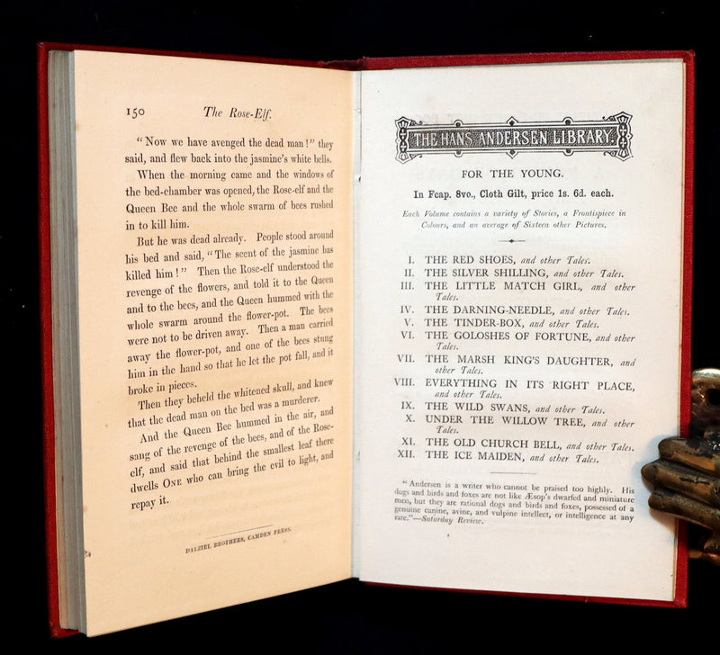 1890 Scarce Victorian Edition - Andersen's GOLOSHES of FORTUNE and SNOW QUEEN.