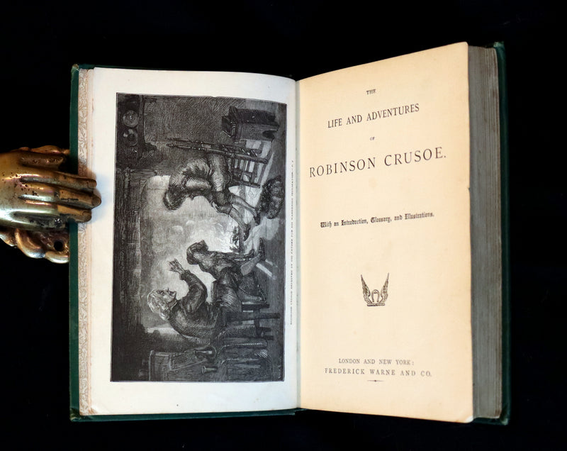 1890 Rare Book - THE LIFE & ADVENTURES OF ROBINSON CRUSOE Illustrated by E. Griset.