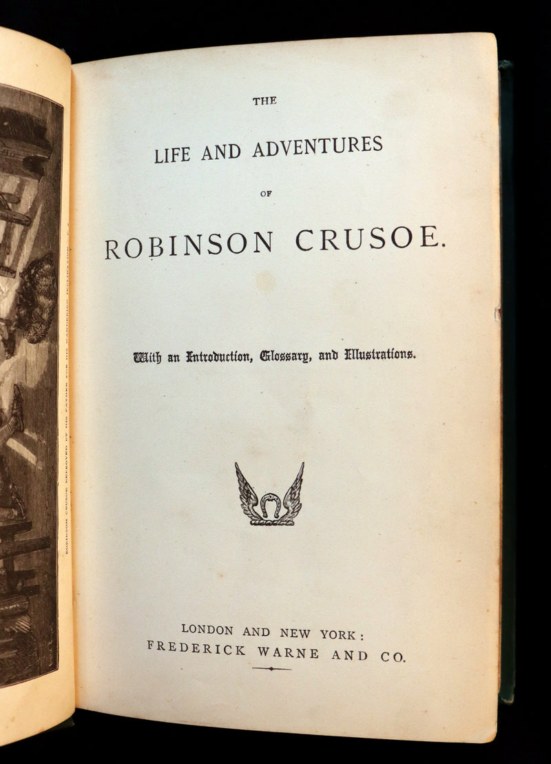 1890 Rare Book - THE LIFE & ADVENTURES OF ROBINSON CRUSOE Illustrated by E. Griset.